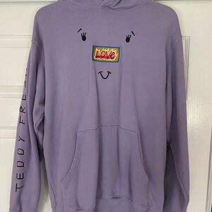 NWOT Teddy Fresh Purple Hoodie with Love Patch